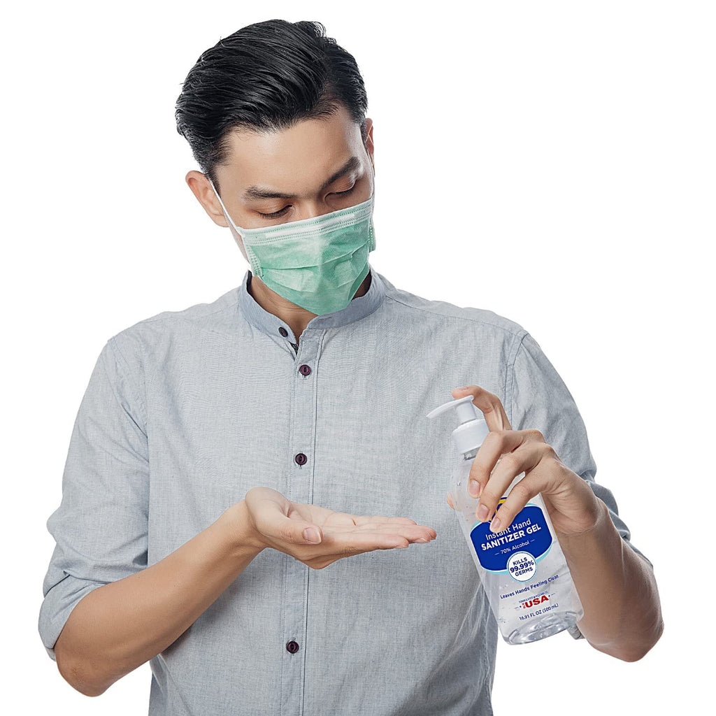 Instant Hand Sanitizer Gel 70% Alcohol 1 Gallon Case of 4 Pump Included Z371774