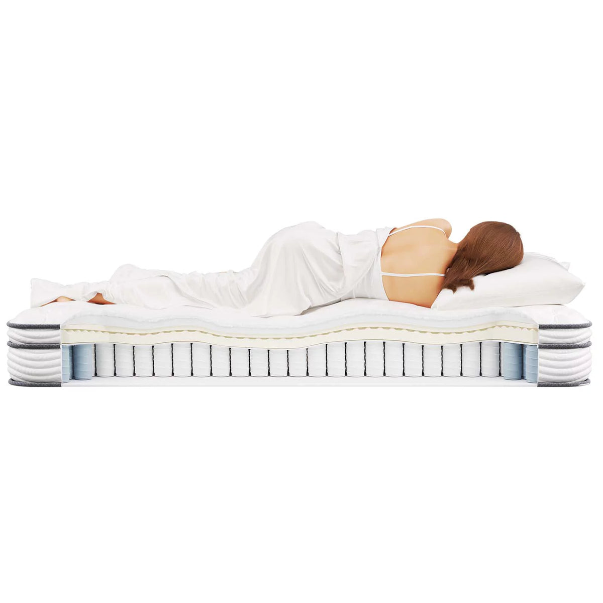 White 8 Innerspring Foam Twin Mattress T7737