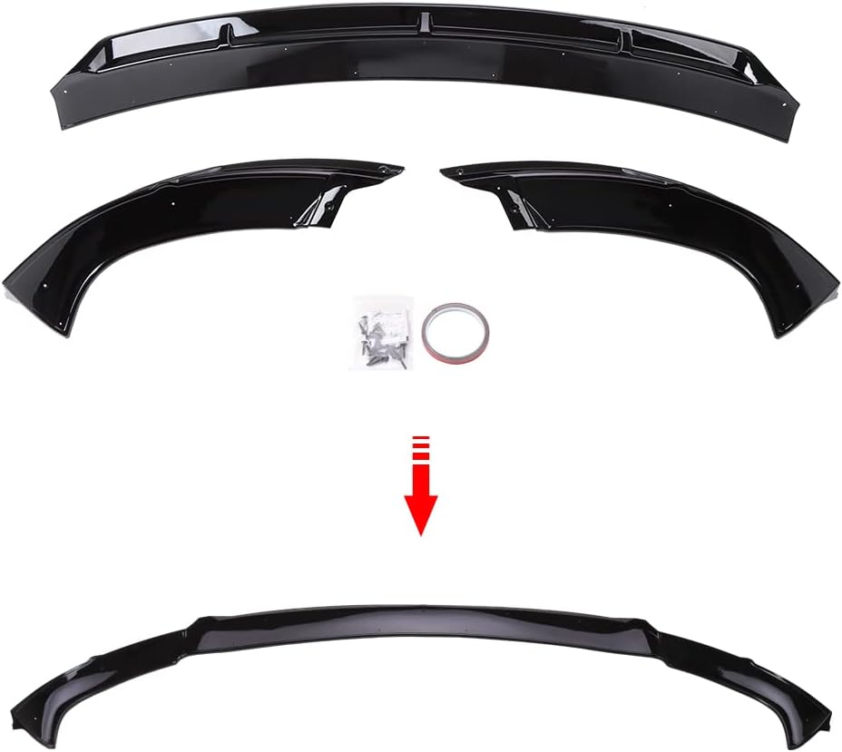 Glossy Black Front Bumper Lip Splitter for Tesla Model Y U455