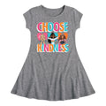 Multi-Color Toddler And Youth Girls Fit And Flare Dress J52311