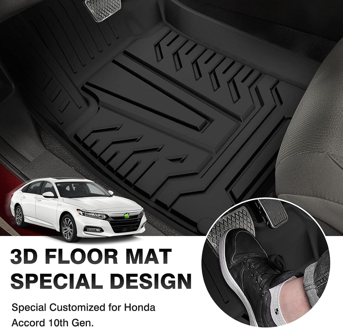 All-Weather Car Floor Mats Full Set TPE T205