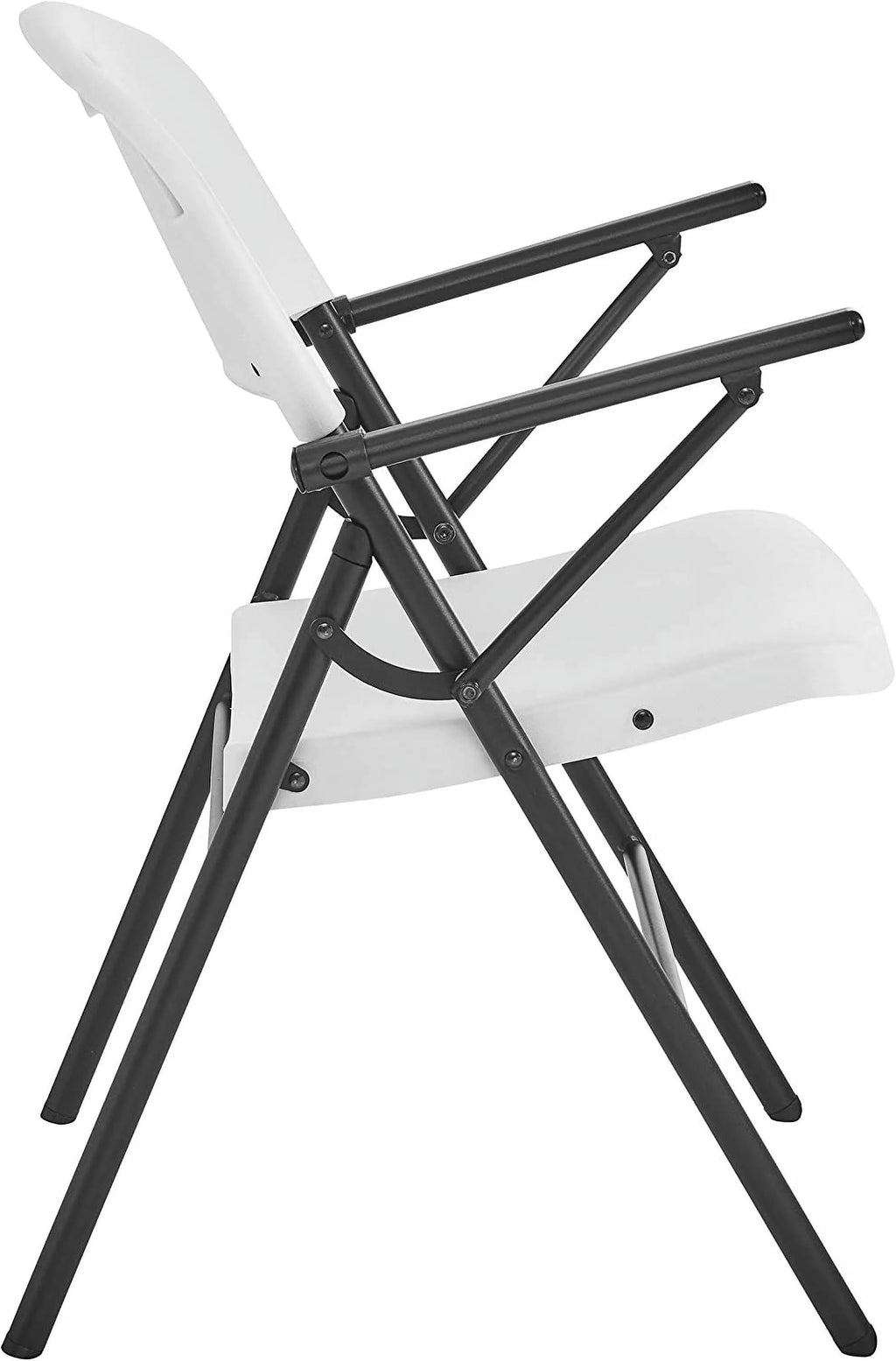 White 4pc Pack Plastic Folding Chair with Armrest U973