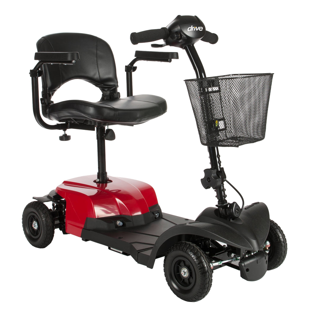 Red 4 Wheel Transportable Power Mobility Scooter V520