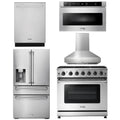 36 Inch Propane Gas Range, Range Hood, Microwave, Refrigerator, Dishwasher Q30383