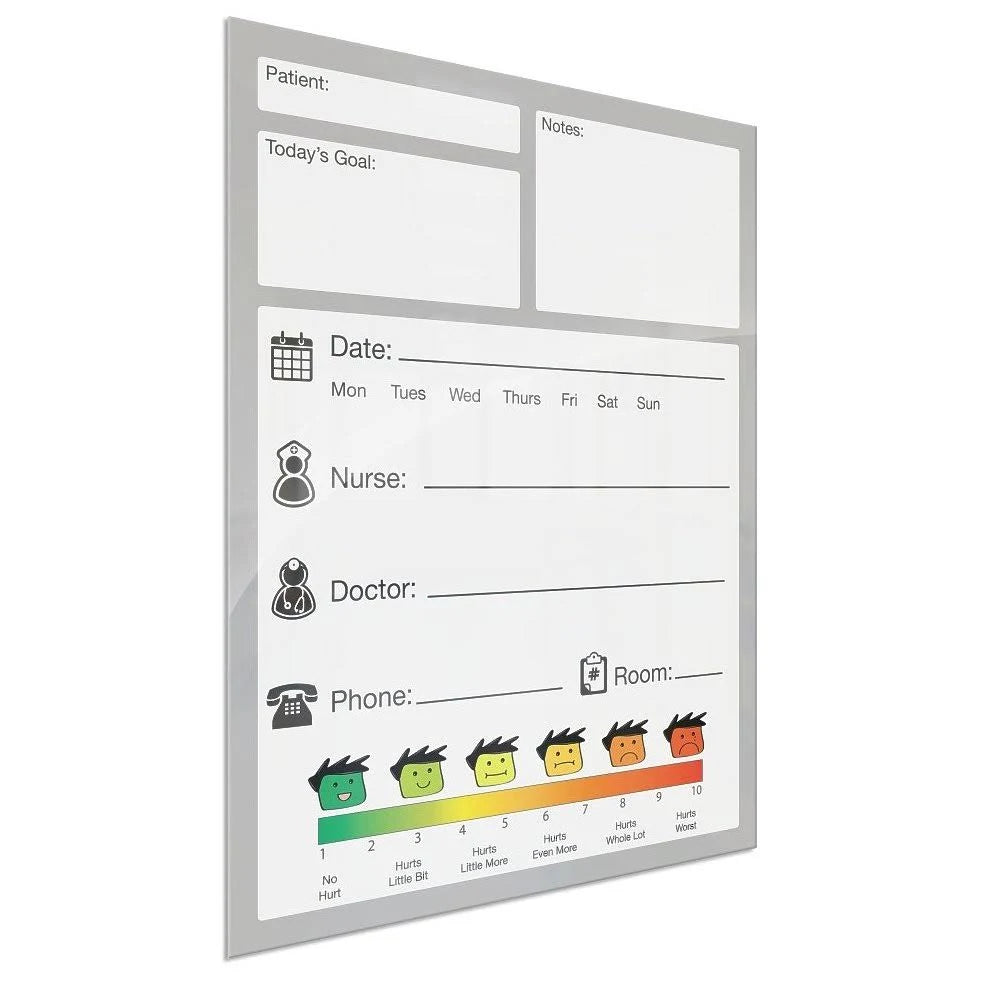 Magnetic Glass Whiteboard 24x18 D36446