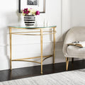 Antique Gold Glass Console Table S96047