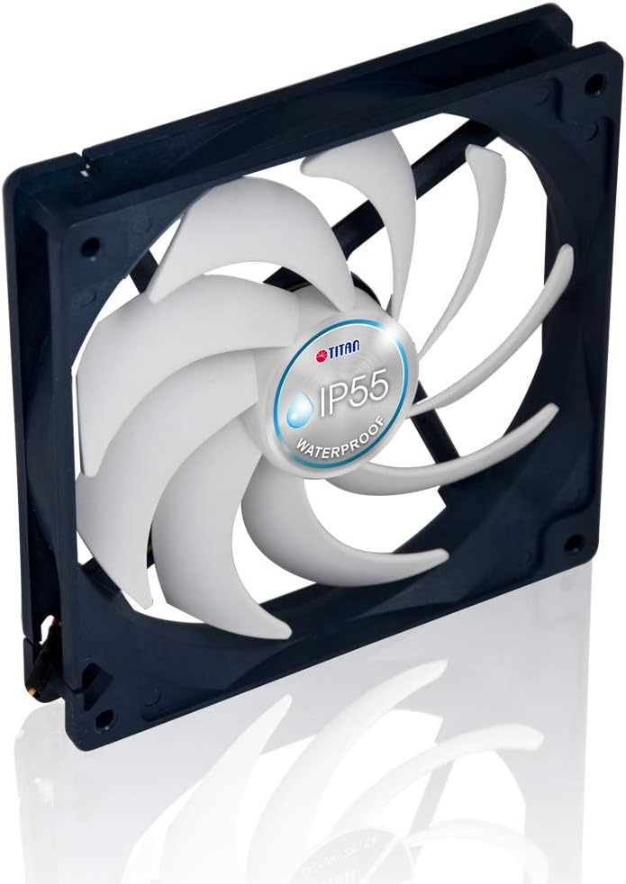 12V DC IP55 Waterproof Dustproof Cooling Fan 140mm 2 Pack Y108796