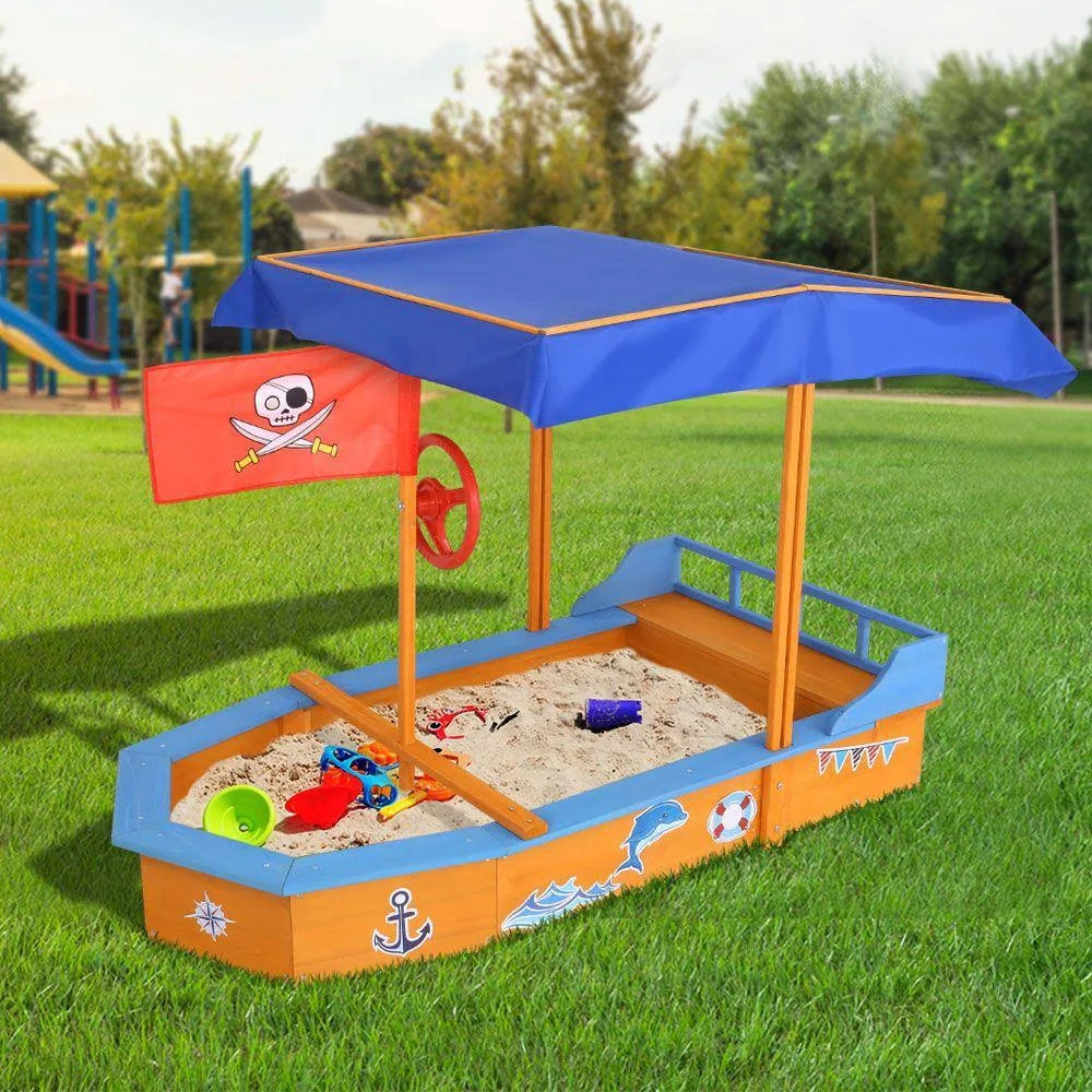 Boat-Shaped Canopy Sand Pit U9041
