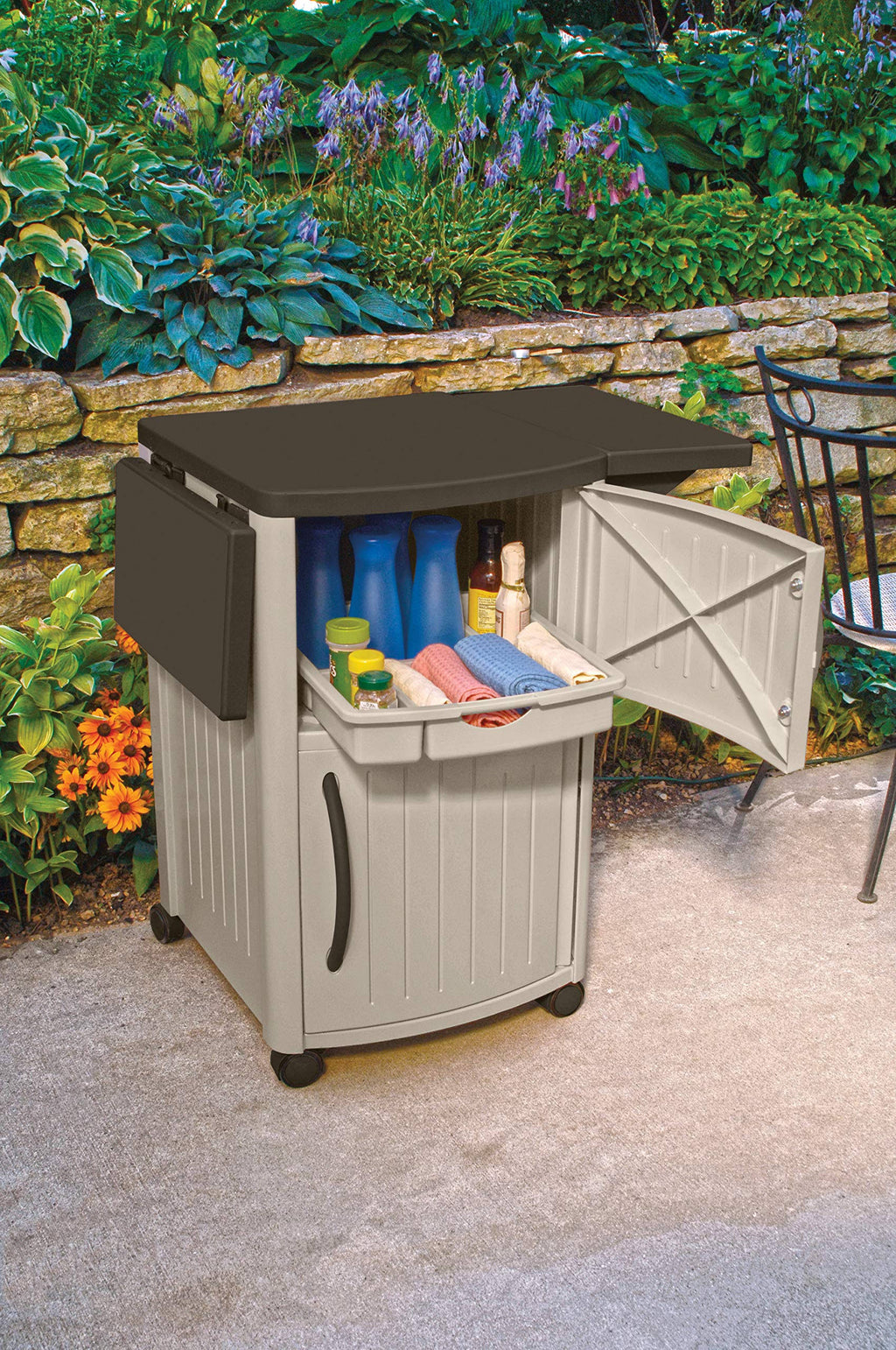 Taupe Outdoor Prep Station Cart G578297