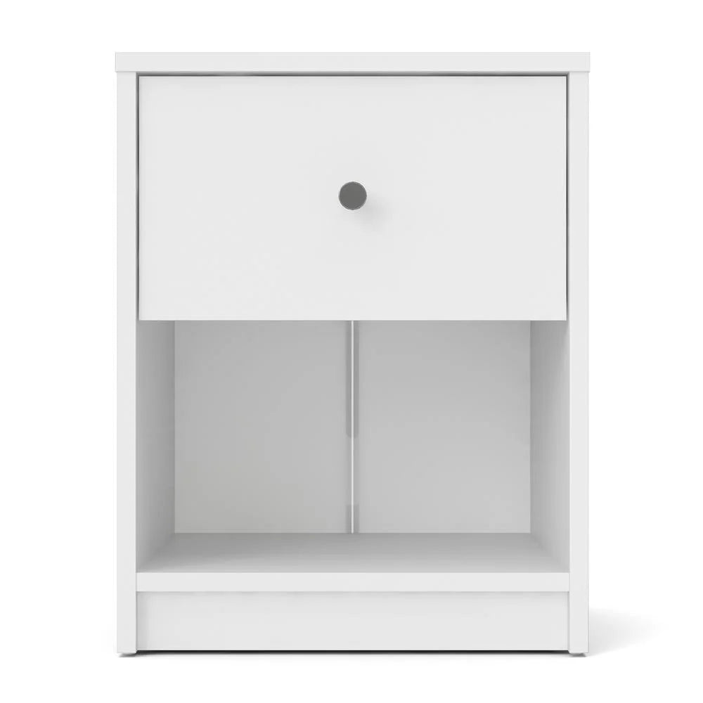 White 1 Drawer Nightstand Q7337