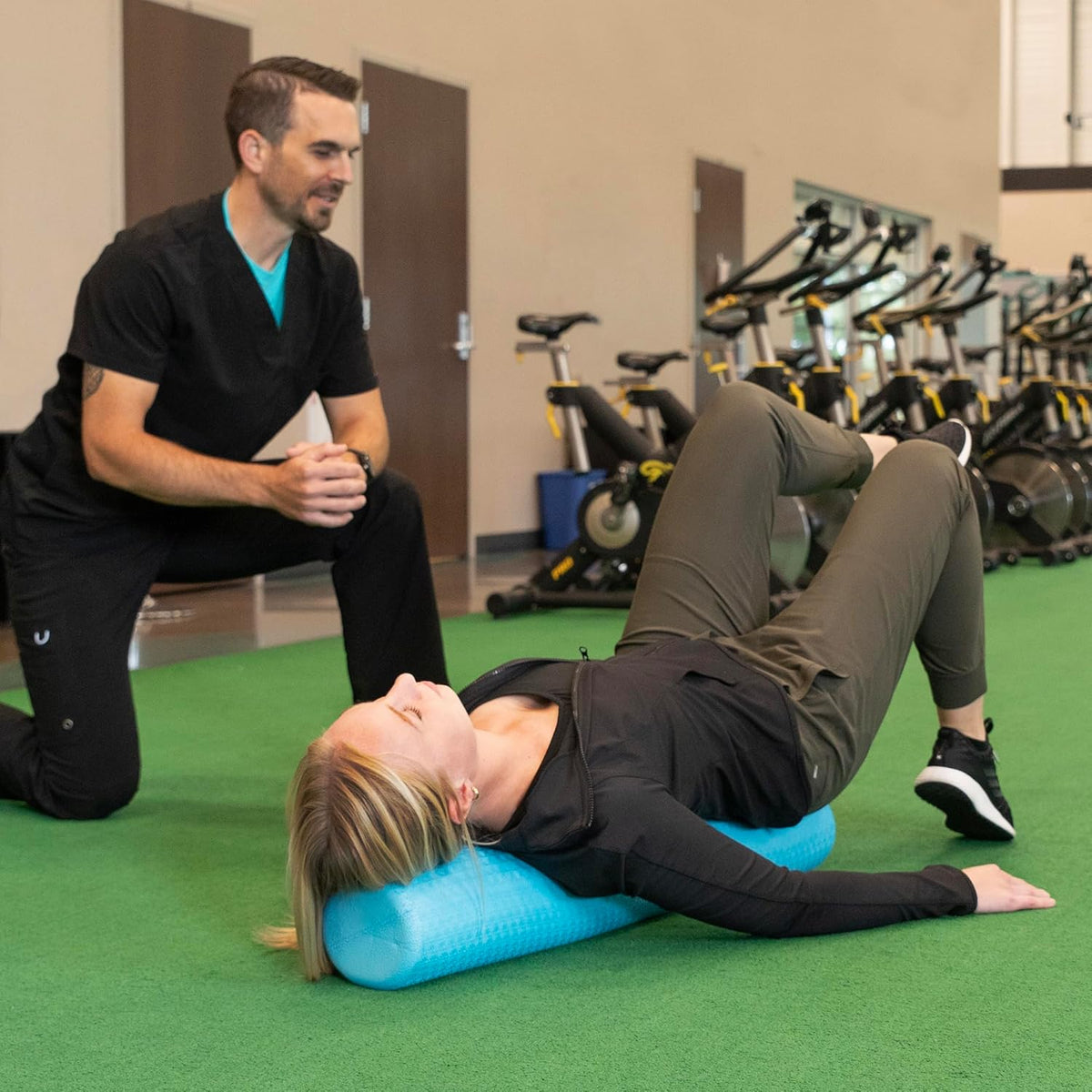Light Blue Low Density Foam Roller 36 in W19093