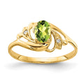 Oval Peridot Diamond Ring X937488