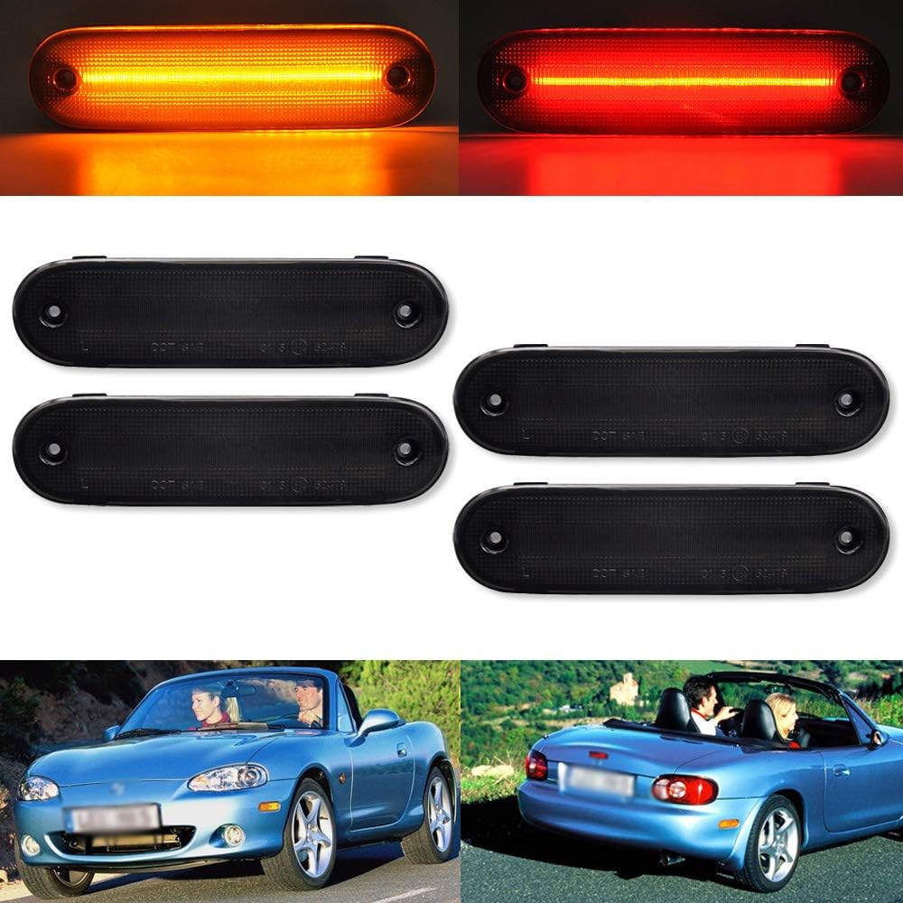 Smoked LED Side Marker Lights for Mazda Miata/MX-5 4Pcs G593
