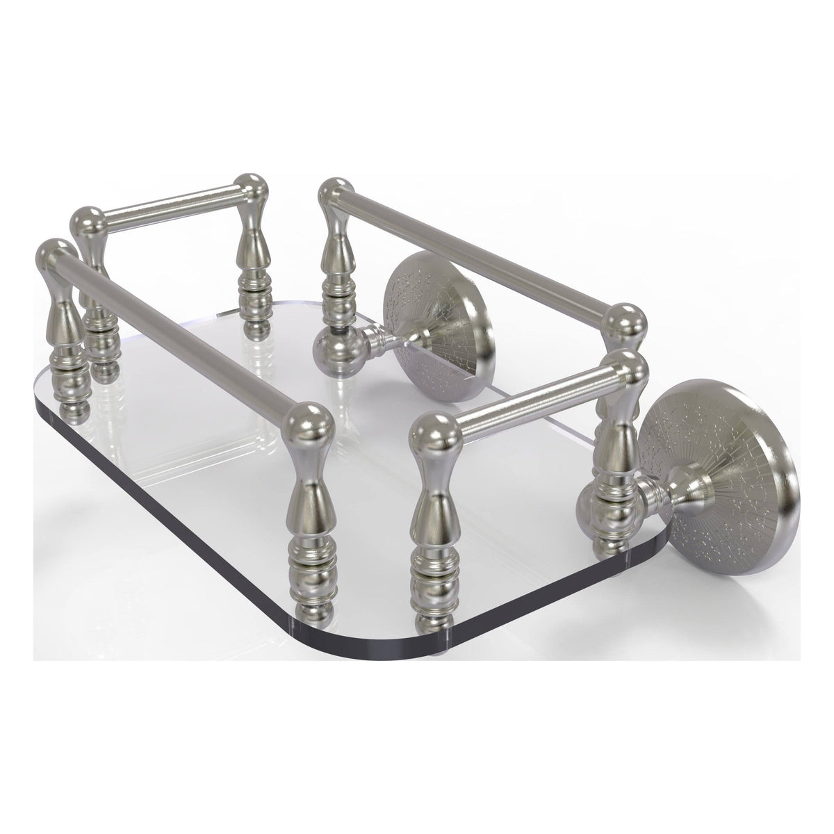 Wall Mounted Glass Guest Towel Tray - Satin Nickel X82965