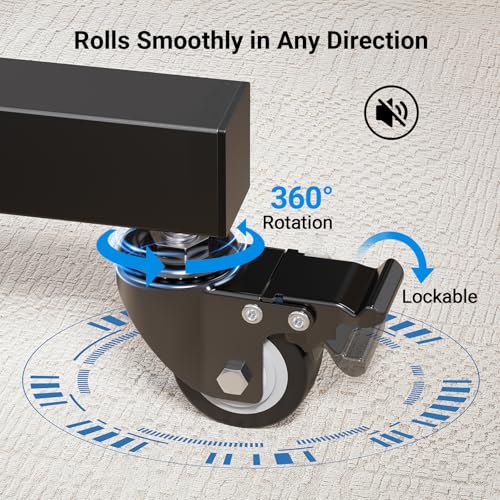 Rolling TV Stand on Wheels for 32-83 Inch Screens up to 110lbs V449156