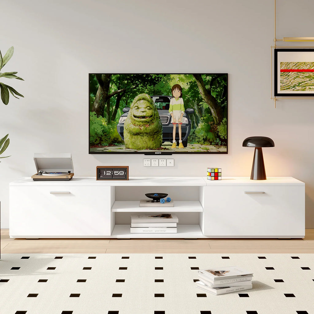 White Modern TV Stand for 55/65/70 Inch TVs I154