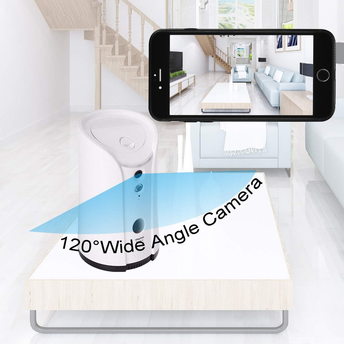 Dog Camera Treat Dispenser with Two-Way Audio and Night Vision V43221