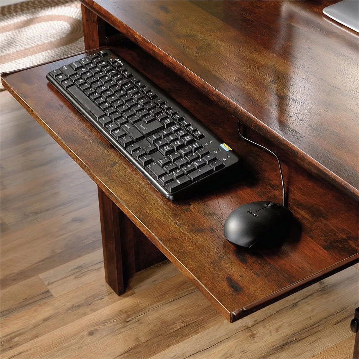 Computer Desk and Hutch with CPU Storage and Keyboard Drawer O99503