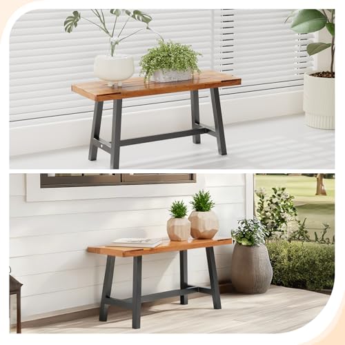 Outdoor Bench with Metal Legs Z6908
