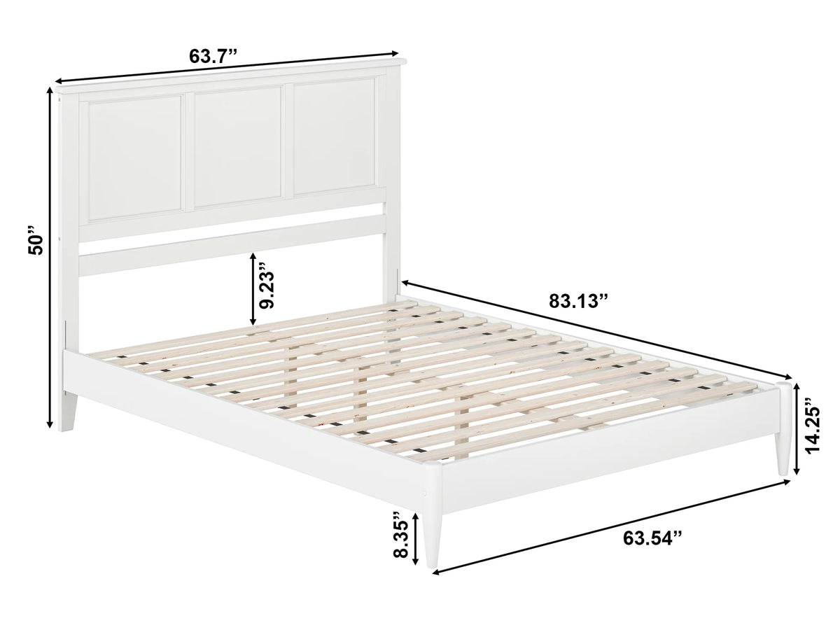 Queen Solid Wood Low Profile Platform Bed B2895