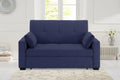 Navy Chenille Queen Size Sleeper Sofa Z7441