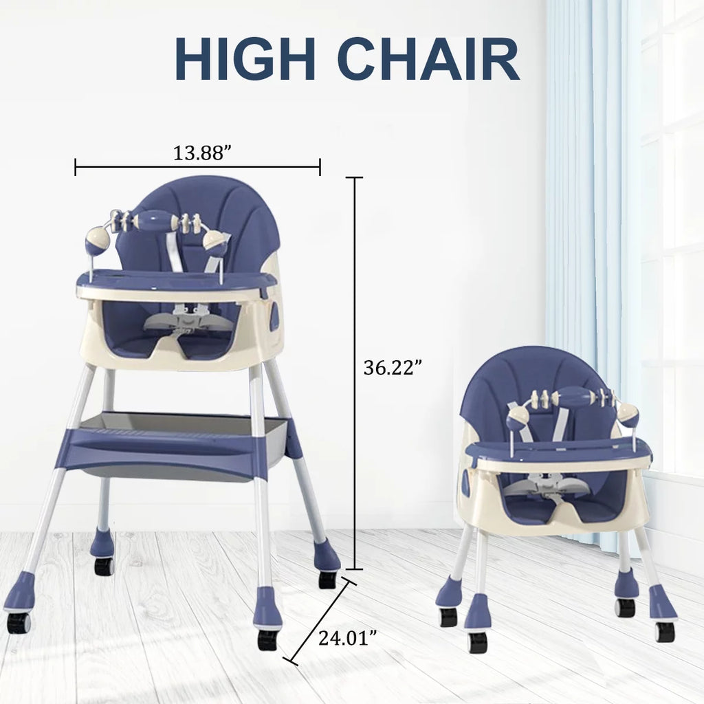 4-in-1 Baby High Chair Blue D519719