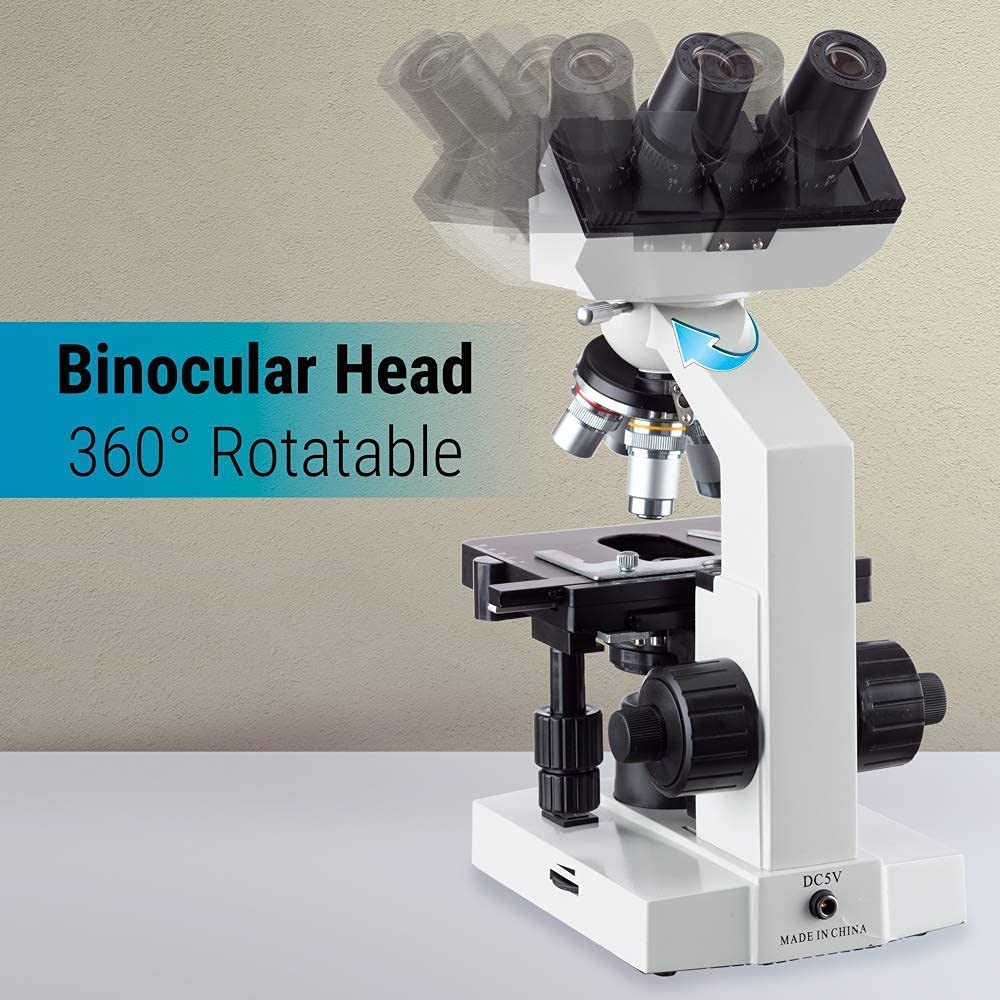 40X-2000X LED Binocular Compound Lab Microscope Q797