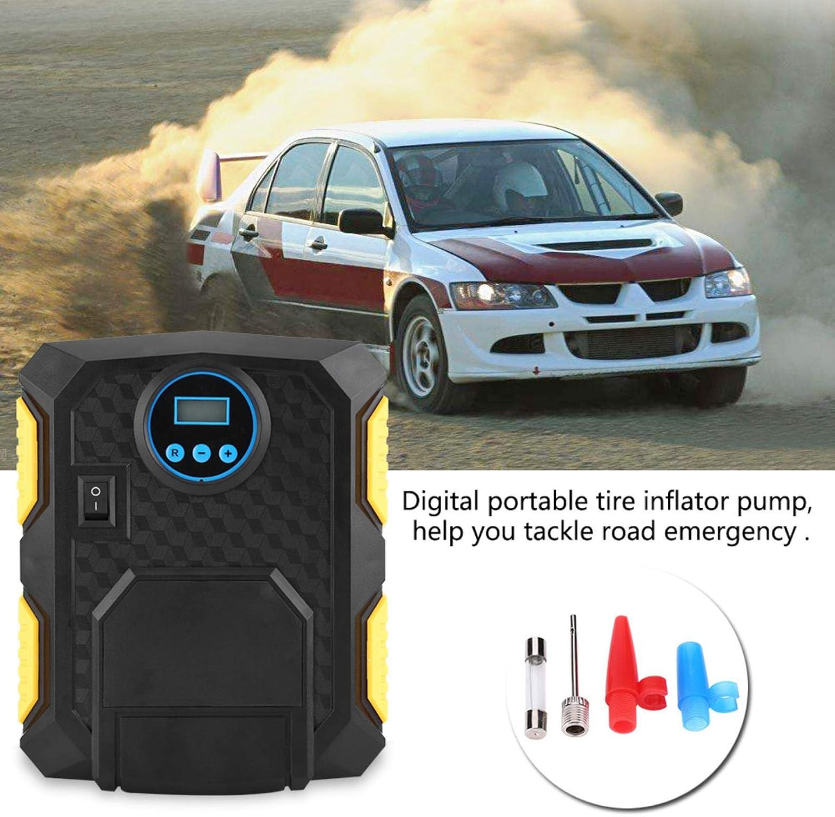 12V Portable Air Compressor Tire Inflator 150PSI C1341