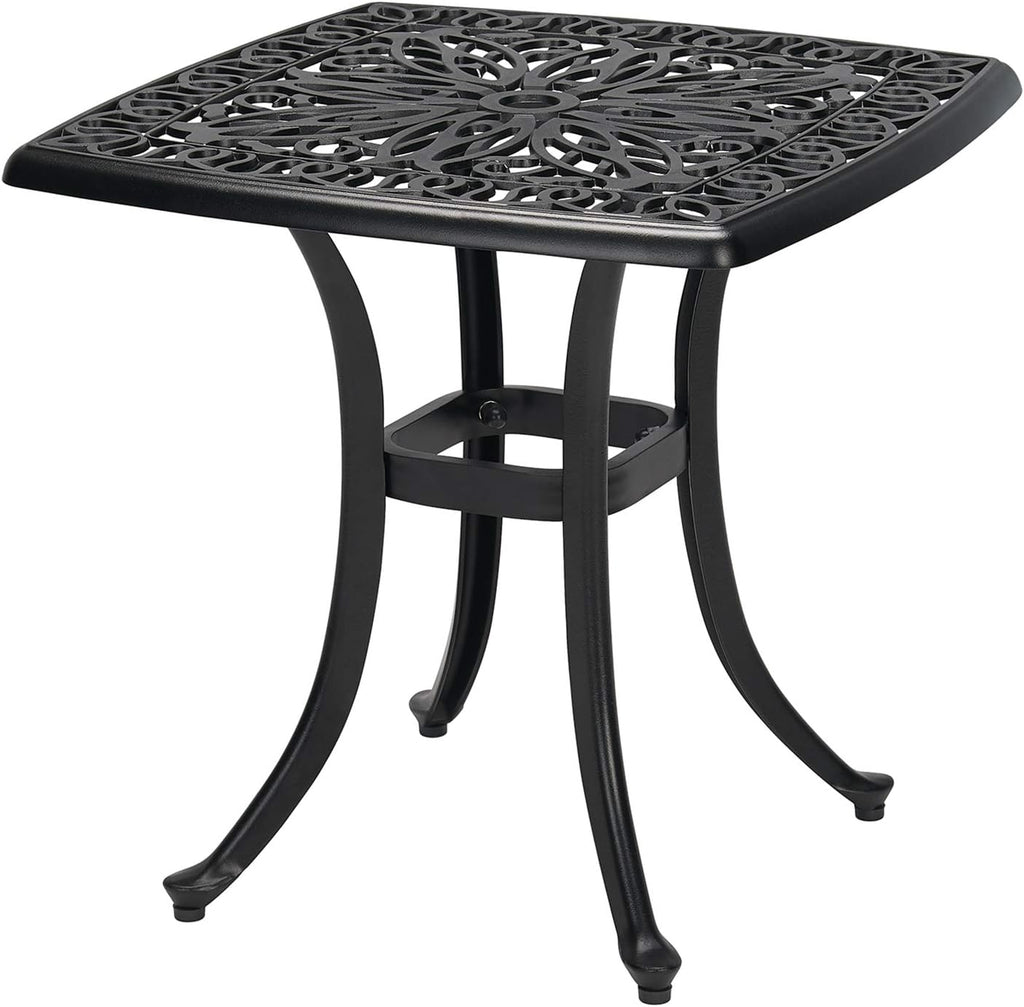 3-Piece Cast Aluminum Patio Bistro Set with Rust-Resistant Table and 2 Chairs O67574
