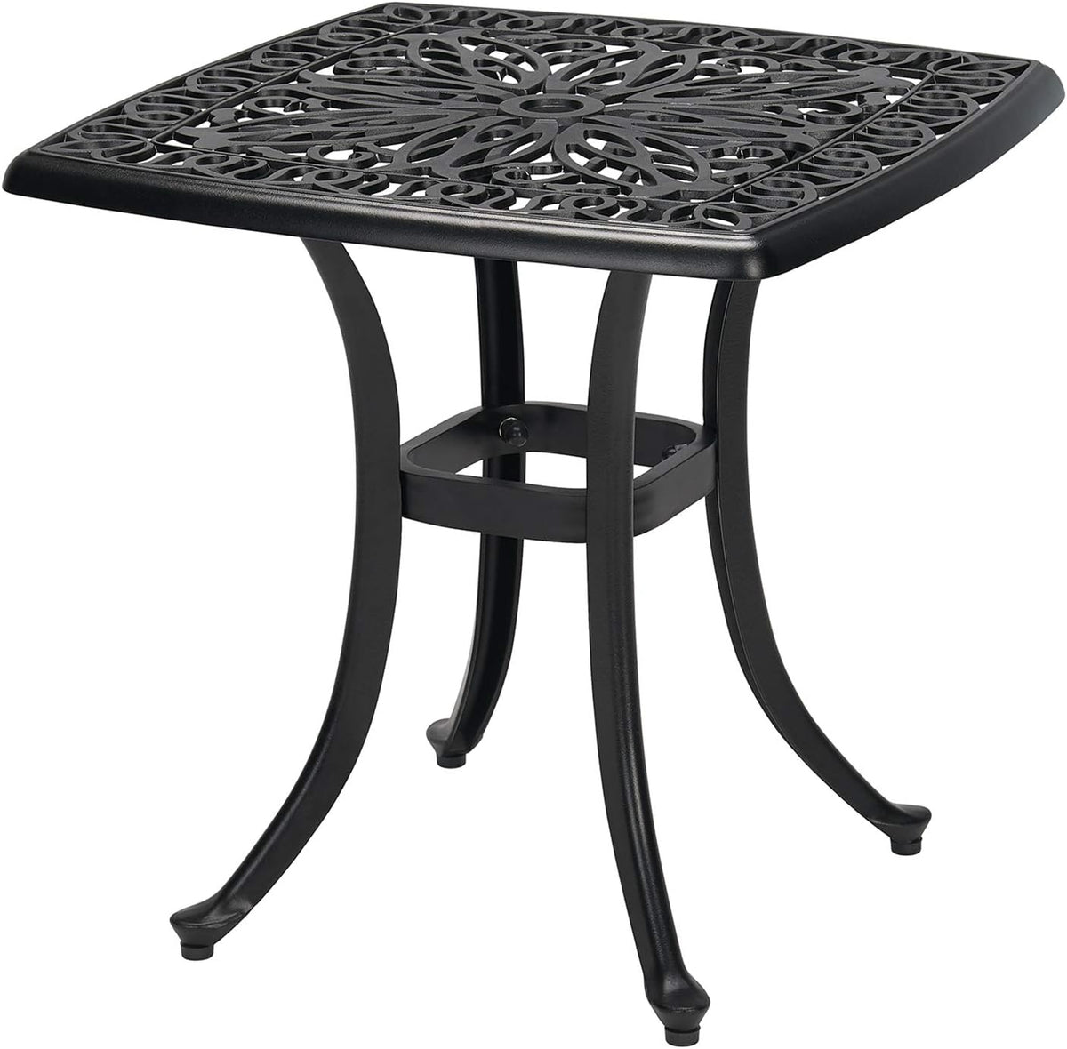 3-Piece Cast Aluminum Patio Bistro Set with Rust-Resistant Table and 2 Chairs O67574