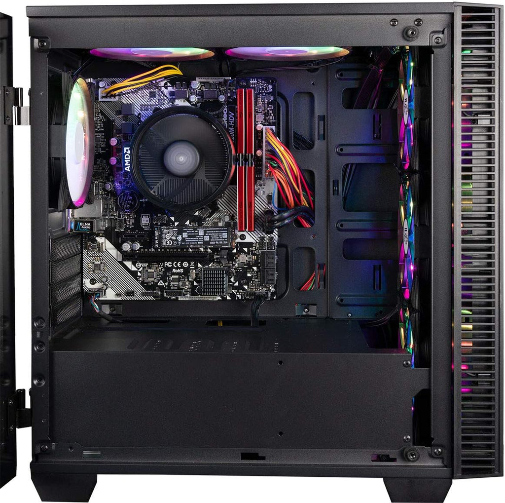 Micro Gaming PC with AMD Ryzen 5 PRO 4650G, 16GB RAM, 512GB NVMe SSD + 1TB HDD, 500W PSU, AC WiFi H850