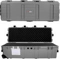 Heavy Transport Roller Rifle Hard Case with Foam, Waterproof & Crushproof, Three Rifle Capacity I207