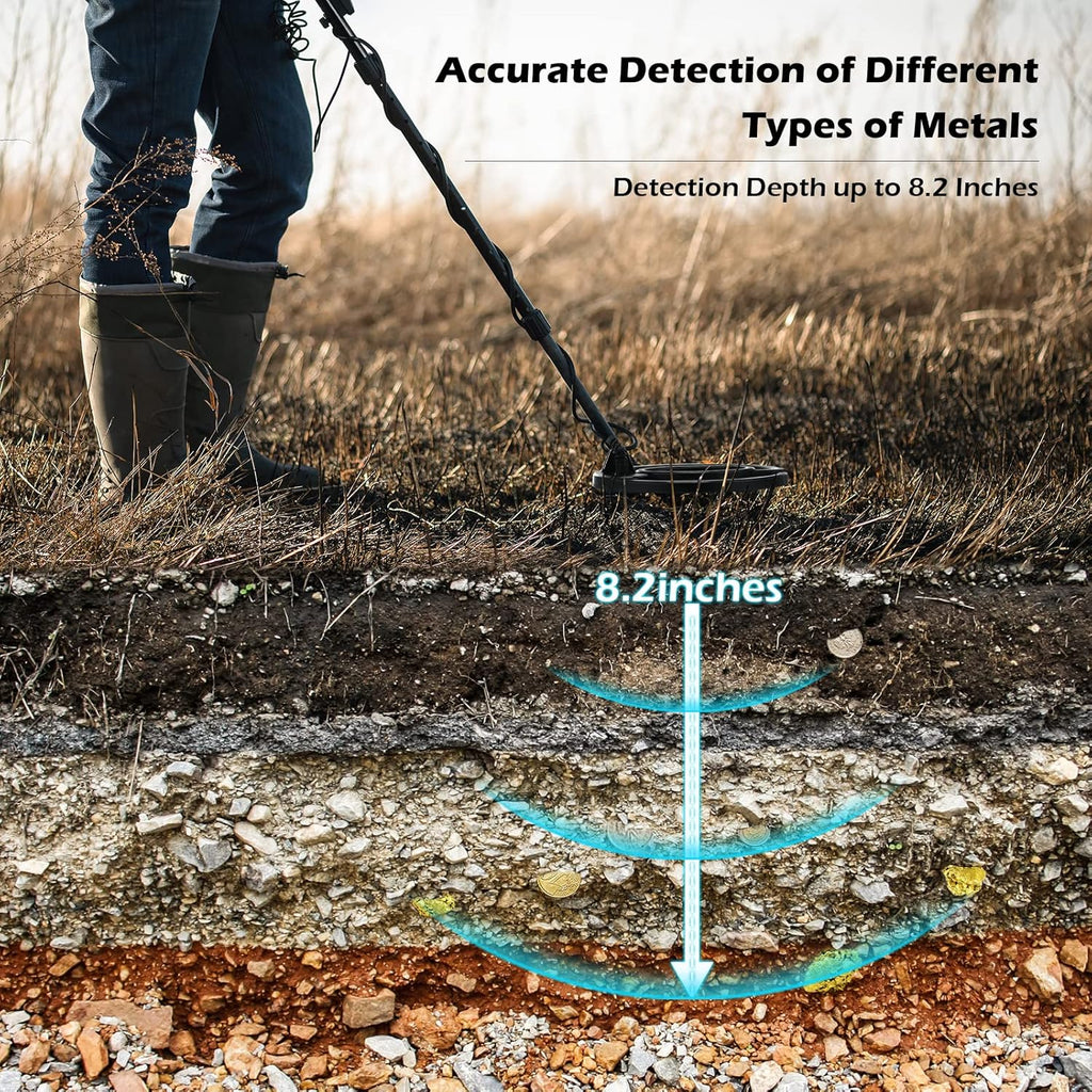 Waterproof Metal Detector with 10" IP68 Search Coil and Headphone B41716
