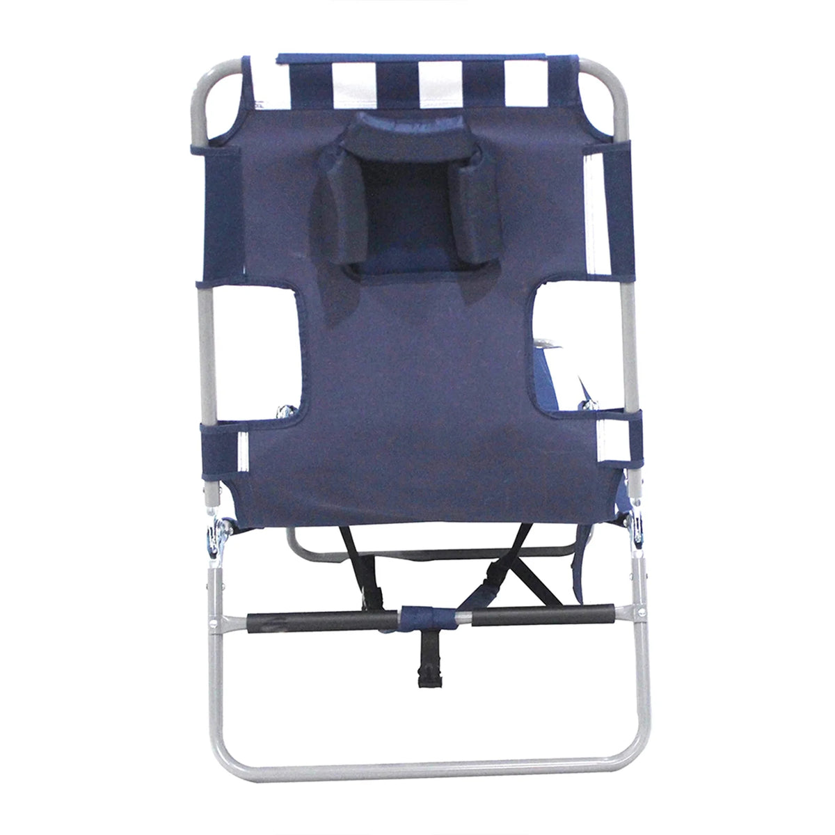 Navy Stripe 2 Pack Chaise Lounge Chair with Storage Bag P624