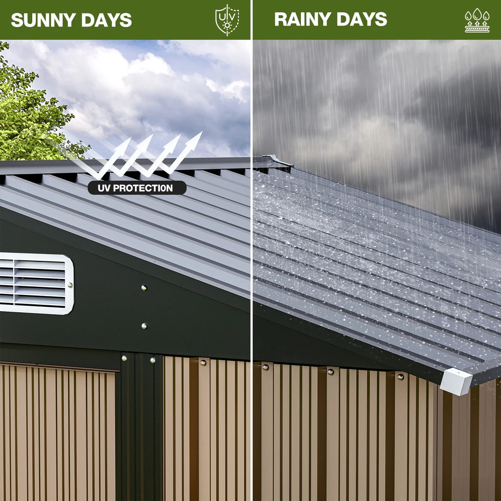 6 x 4 FT Waterproof Metal Outdoor Storage Shed V2585