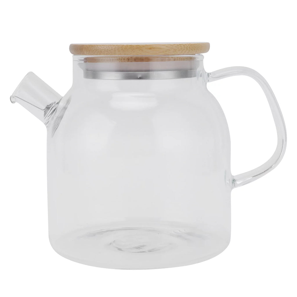 Transparent Glass Tea Pot 600ml Heat Resistant U587002