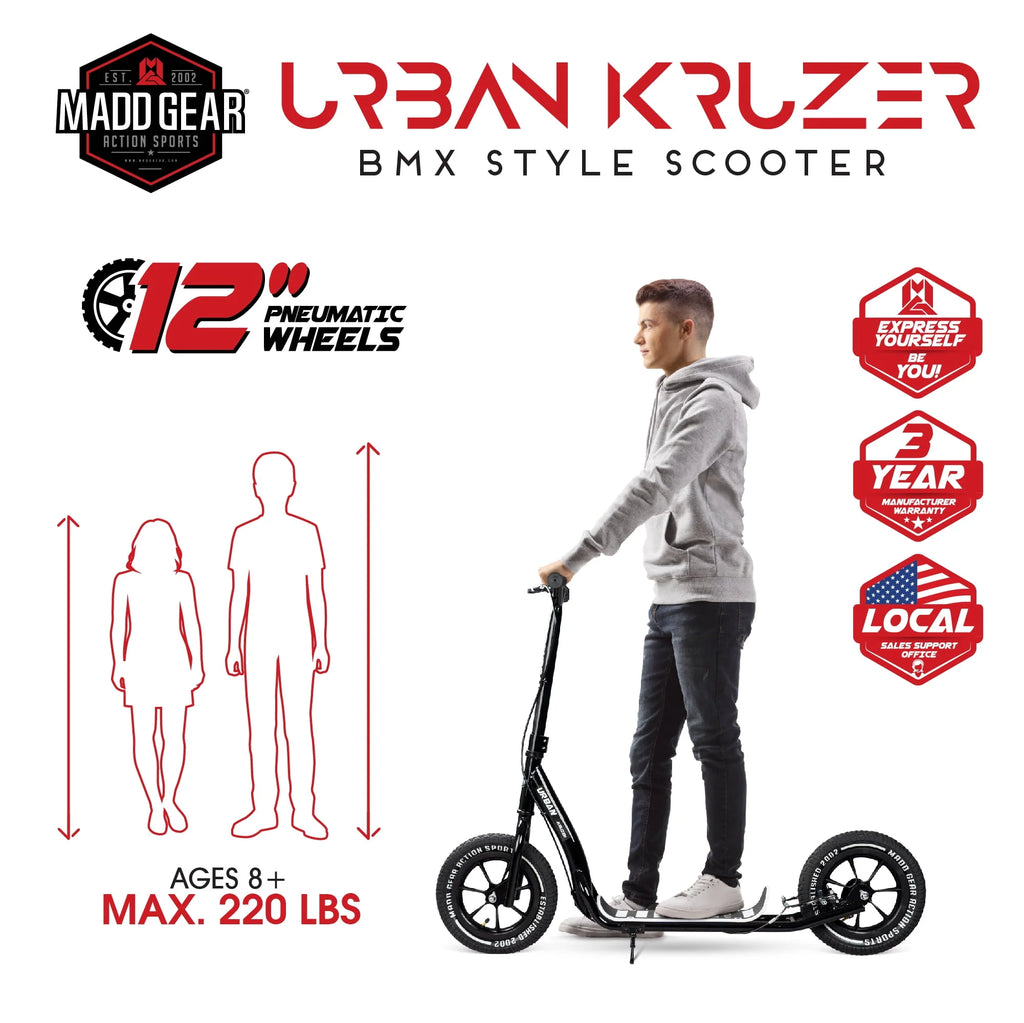 Kick Scooter with Rubber Tires A386990