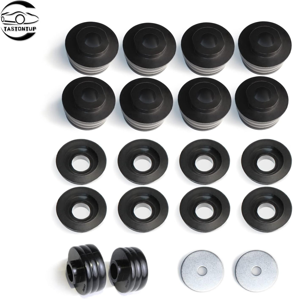 18Pcs Black Polyurethane Body Mount Bushing Kit X221541