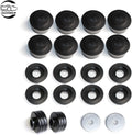 18Pcs Black Polyurethane Body Mount Bushing Kit X221541