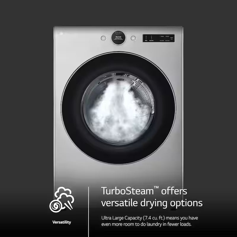 7.4 cu. ft. Vented Stackable Gas Dryer in Graphite Steel T885