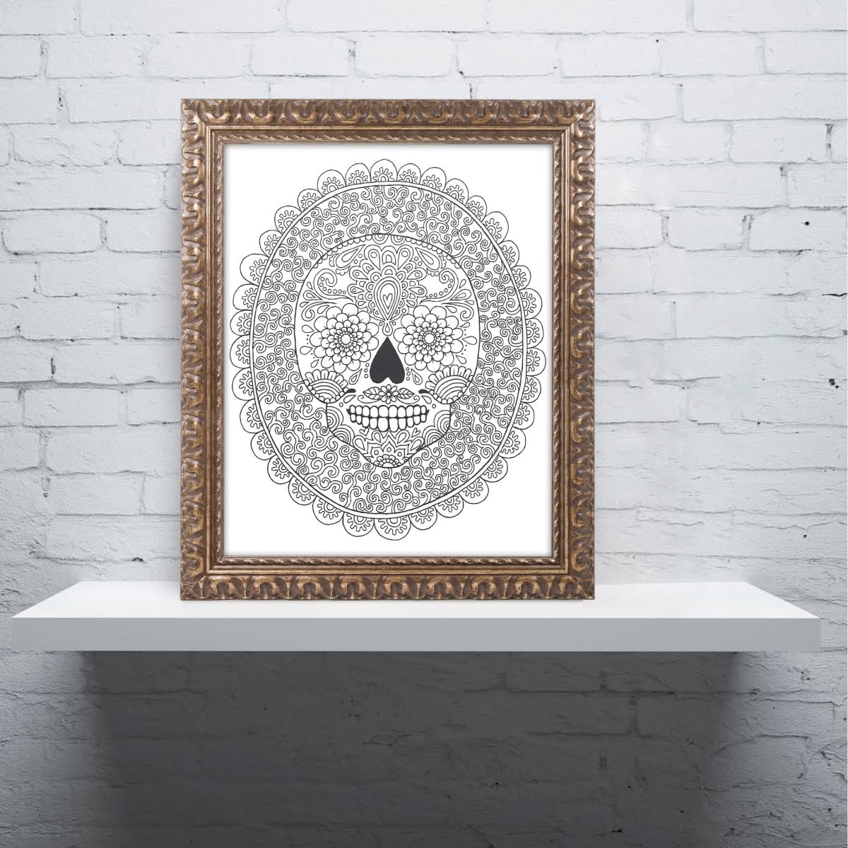 Gold Ornate Frame 11x14-Inch Art T337