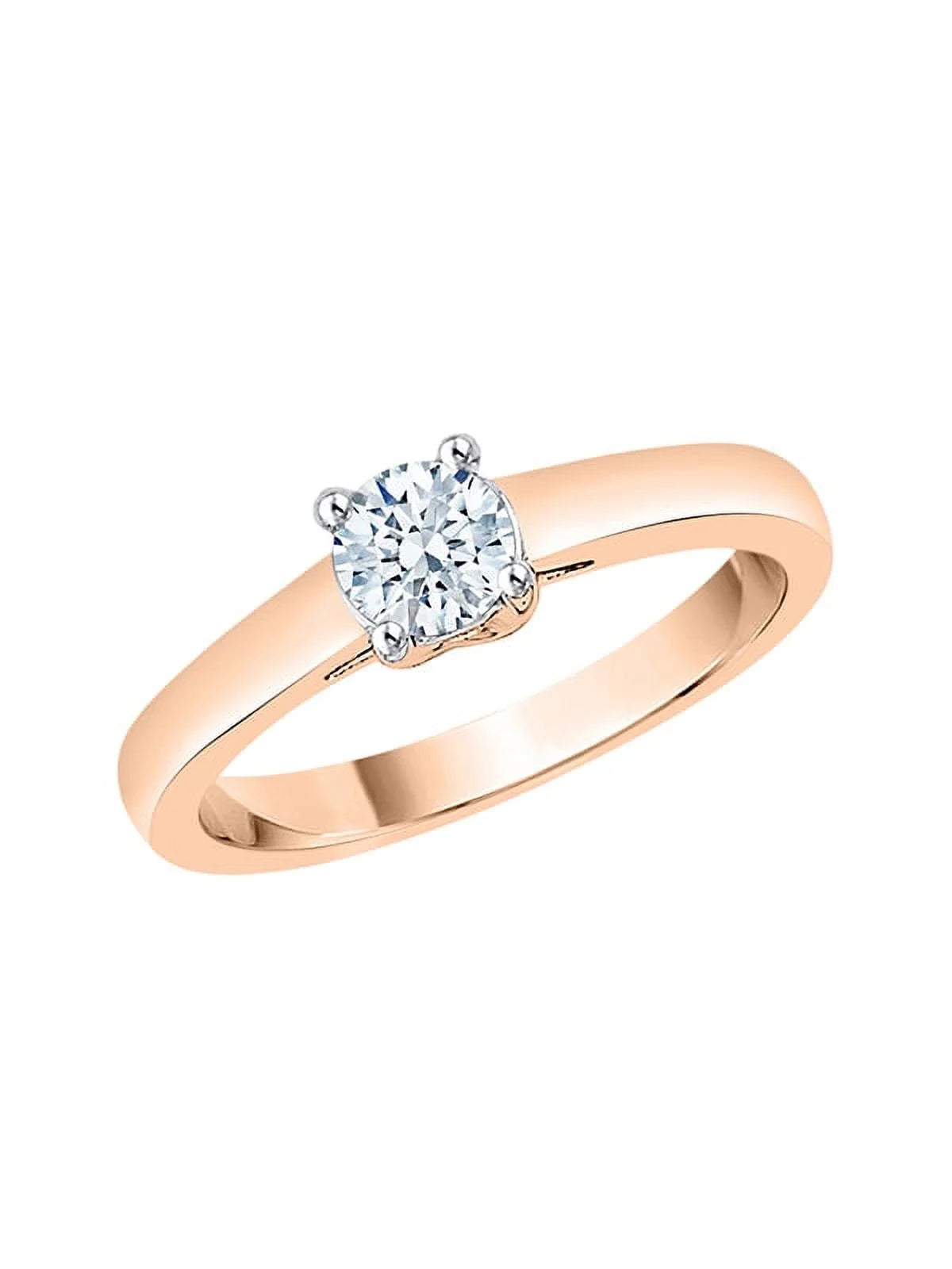 10K Gold Diamond Solitaire Engagement Ring U159