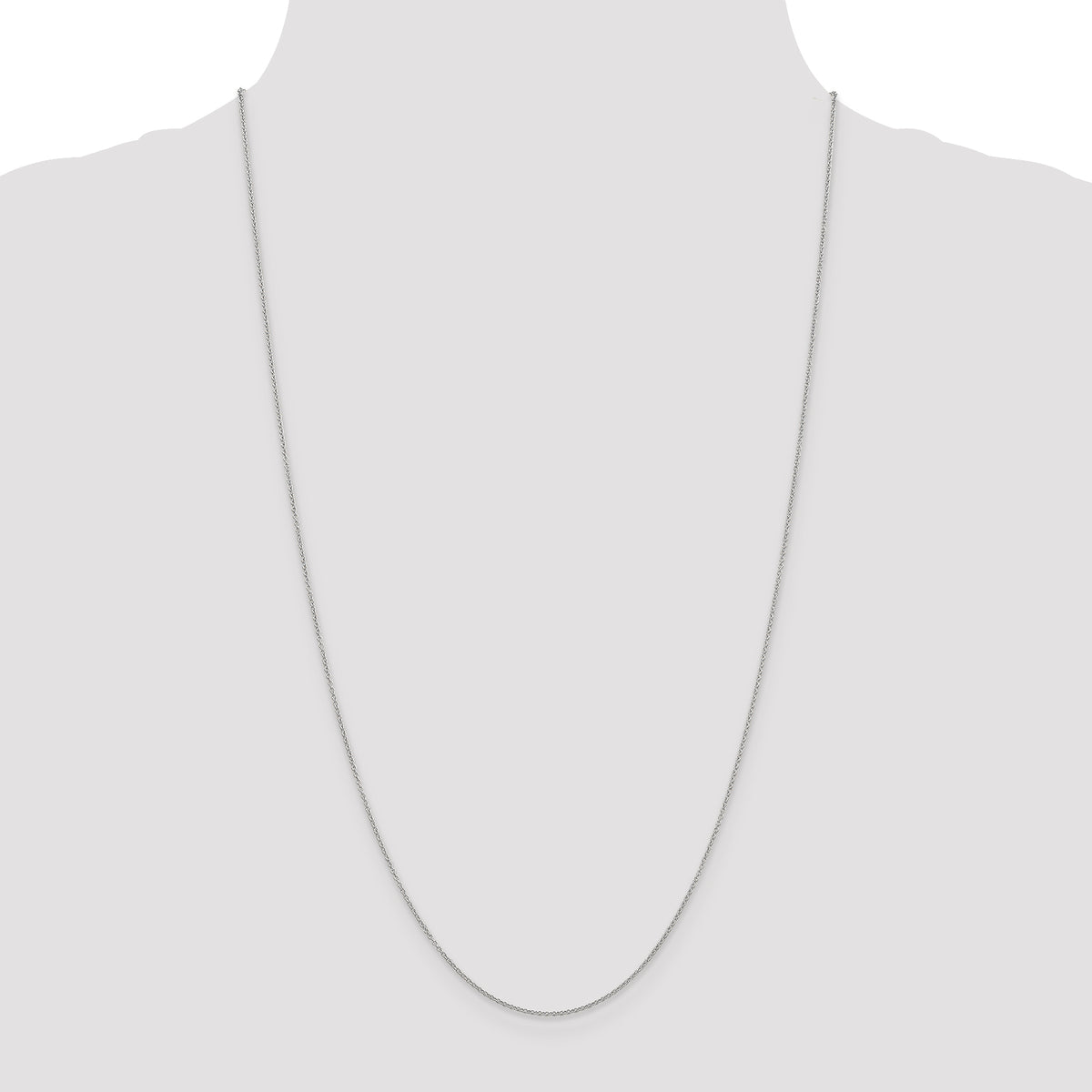 14K White Gold Cable Chain Necklace 16 Inches V9017