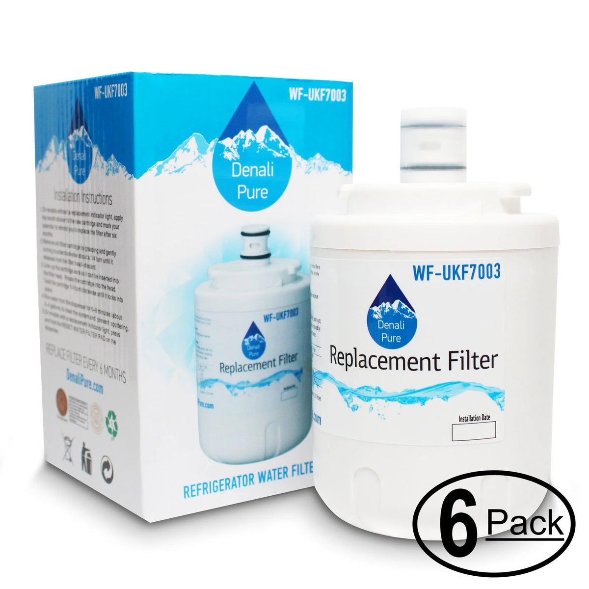 6-Pack Replacement Refrigerator Water Filter Cartridge M920091