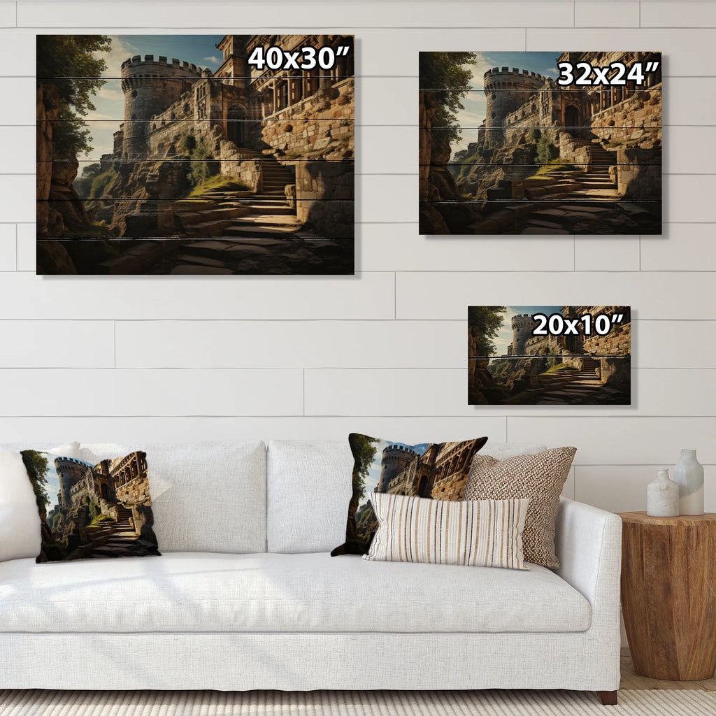 Natural Pine Wood Architecture Print F46498