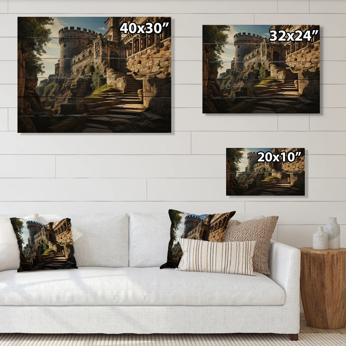 Natural Pine Wood Architecture Print F46498