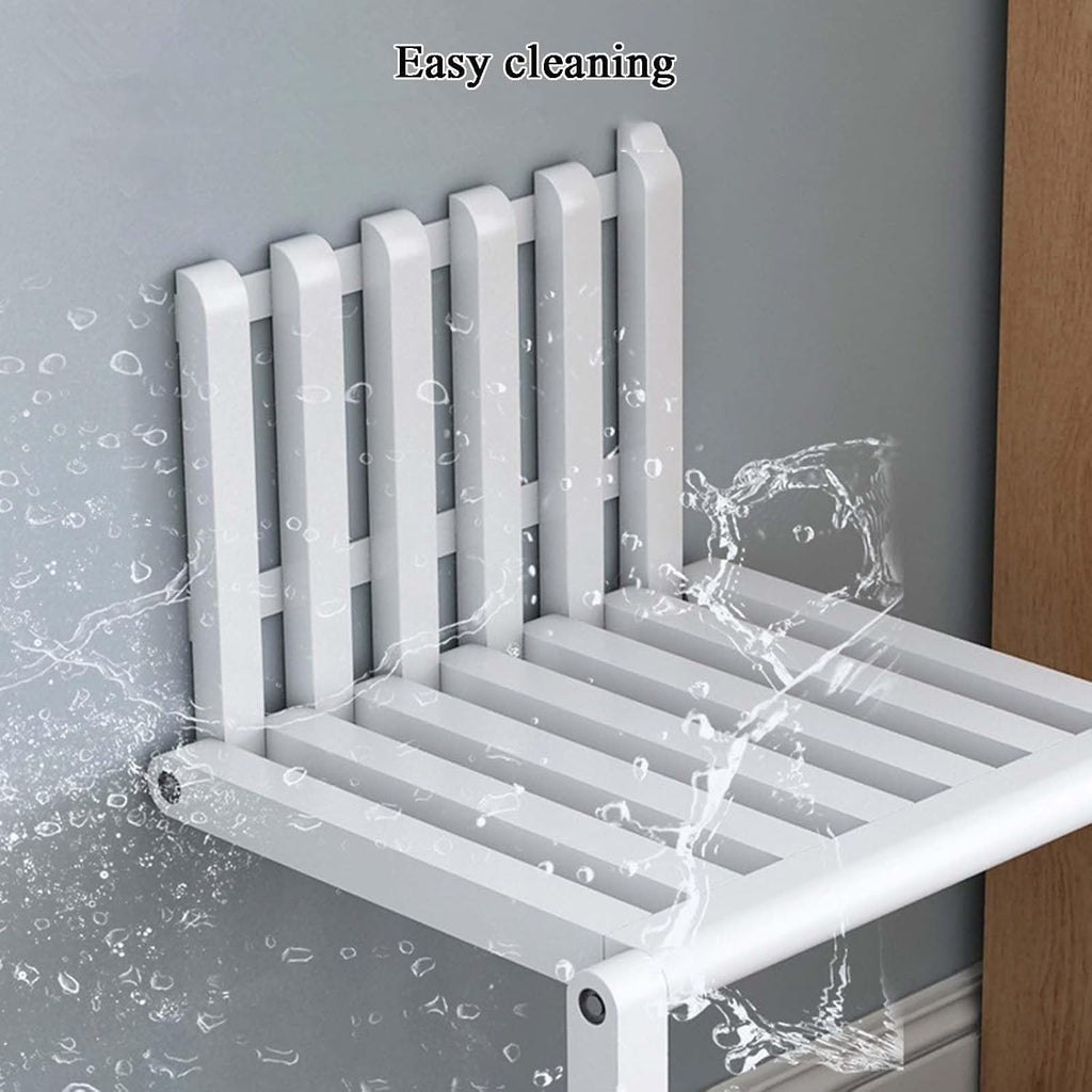 Solid Wood Folding Wall Mounted Stool with Supporting Legs G5831