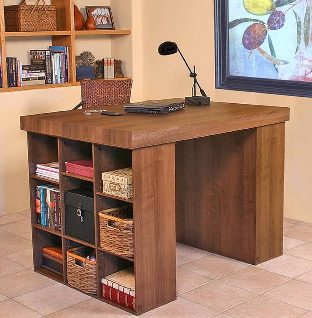 White Desk with 2 Bookcase Sides O932057
