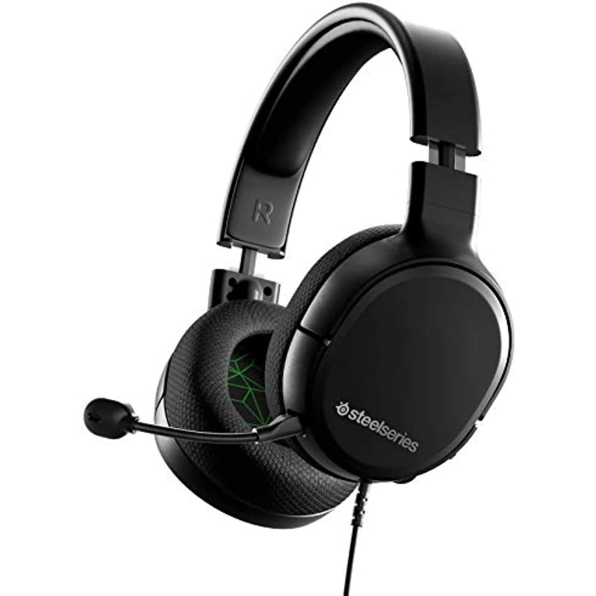 Wired Gaming Headset with Detachable Microphone and Steel-Reinforced Headband R749452