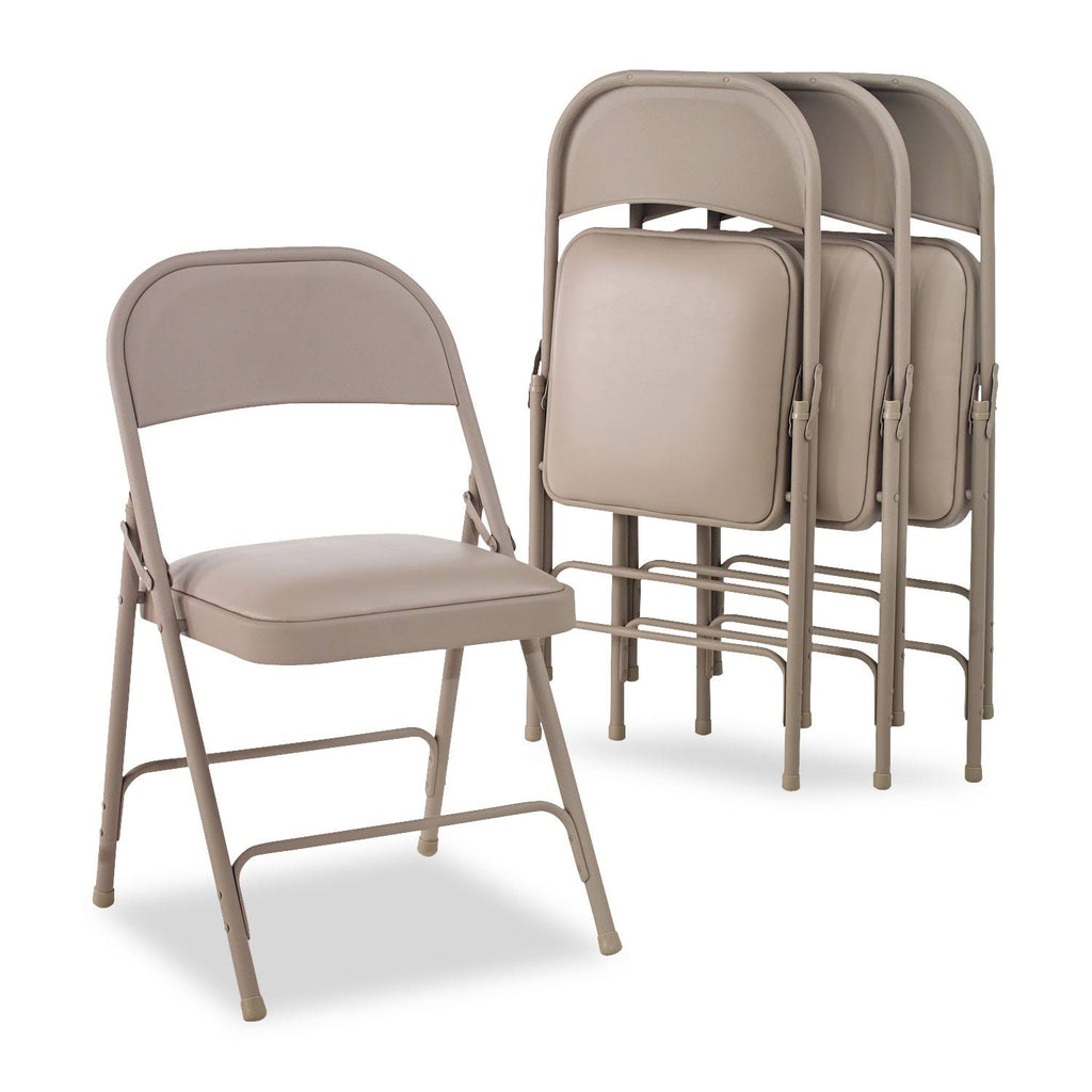Tan Padded Steel Folding Chair V60256